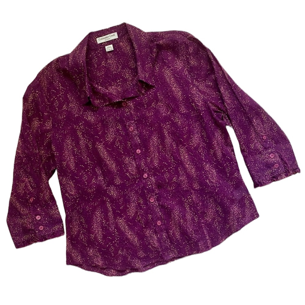 Coldwater Creek petite no iron button down top